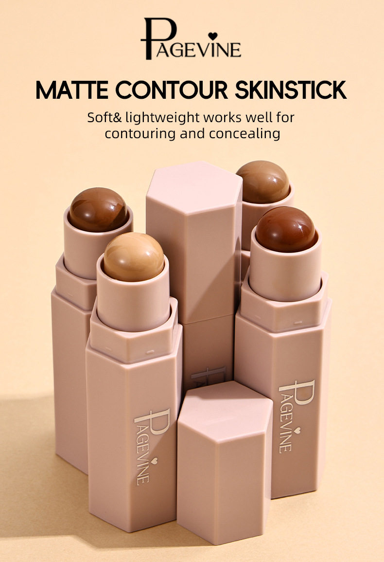 Meilleure vente transfrontalière PAGE VINE Stick contour mat doux et polyvalent 7,1 g Pour un contouring naturel_voghion.com