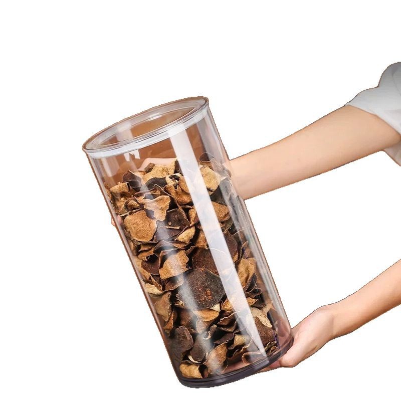 Fábrica directa de gran capacidad tanque de sellado de plástico naranja pequeña hoja de té de medicina tradicional china muestra botella de almacenamiento de goma de pescado almacenamiento de cáscara de naranja