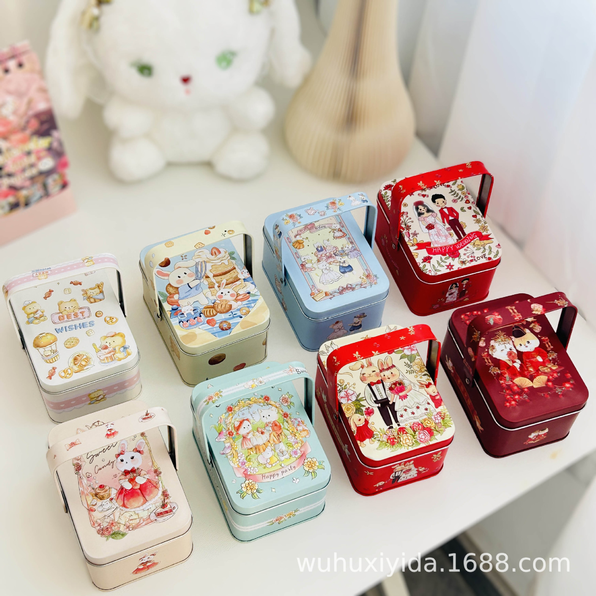 喜糖盒马口铁糖果盒结婚礼宝贝诞生礼品盒子批发手提饼干盒可放烟