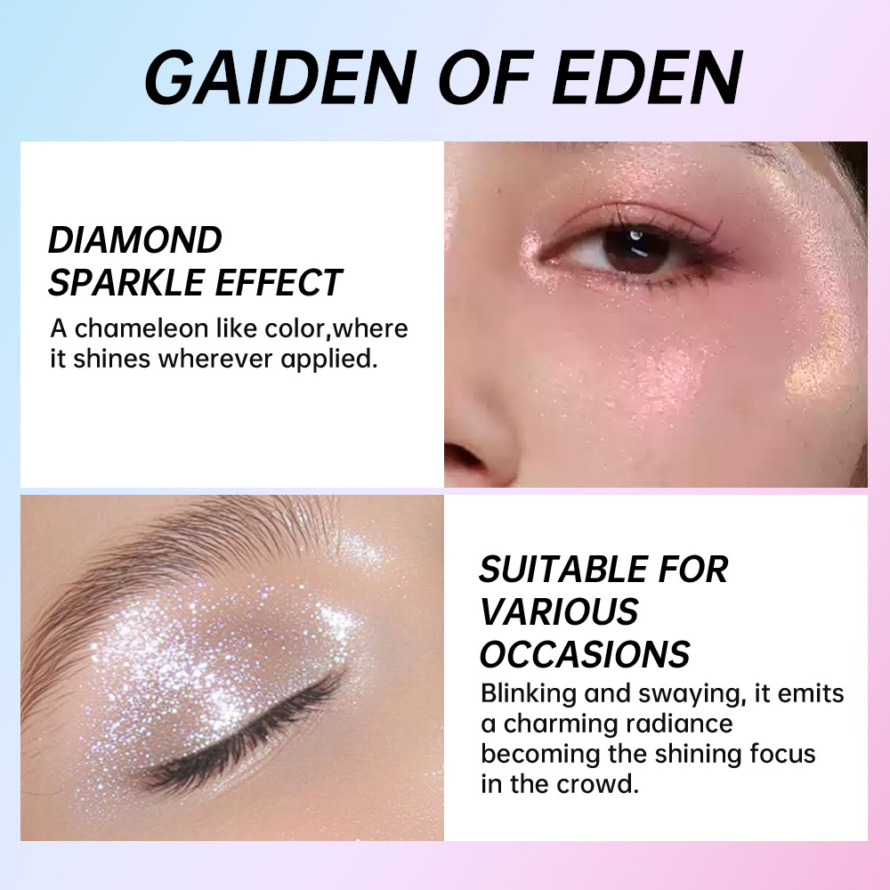 (caja de exhibición) Fabble cross-border color maquillaje venta caliente de alto valor de sombra de ojos gradiente arco iris disco óptico FBF039