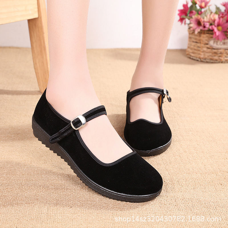 Old Beijing Cloth Shoes Women's Breathable Hotel Shoes Mother Square Dance Belt Injection Molding Rubber Bottom Work Soft Bottom Low-cut Cloth Shoes Old Beijing Cloth Shoes Women's Breathable Hotel Shoes Mother Square Dance Belt Injection Molding Rubber Bottom Work Soft Bottom Low-cut Cloth Shoes