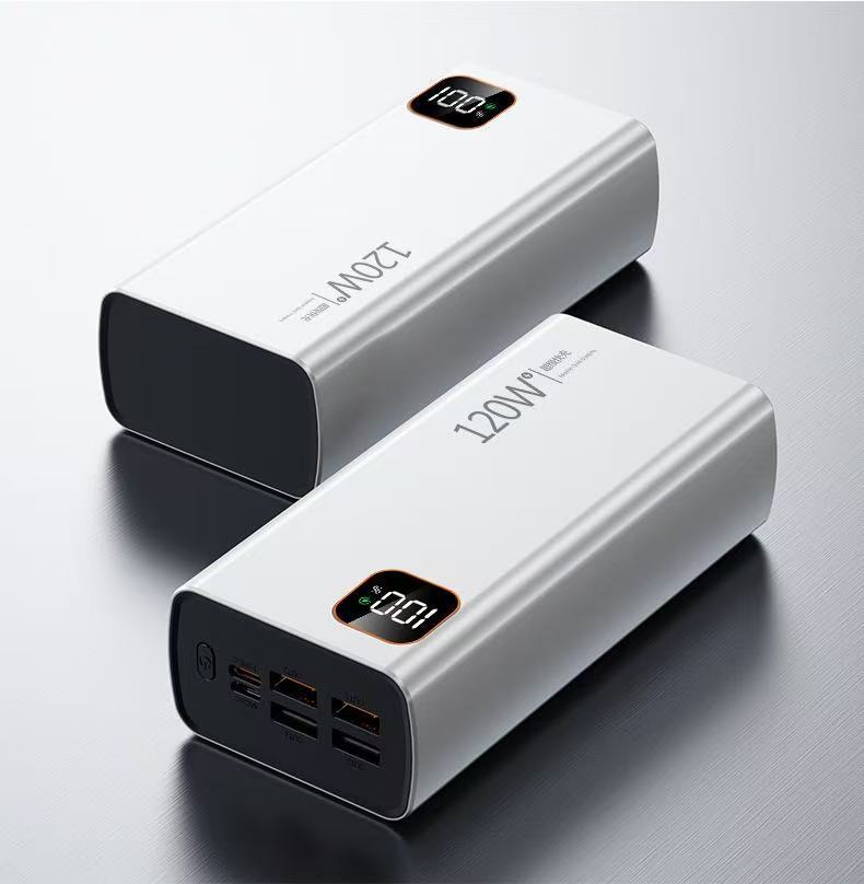120W Süper Hızlı Şarj 30000mAh Büyük Kapasiteli Taşınabilir Şarj Cihazı 20000mAh PD Dijital Göstergeli Mobil Güç Bankası