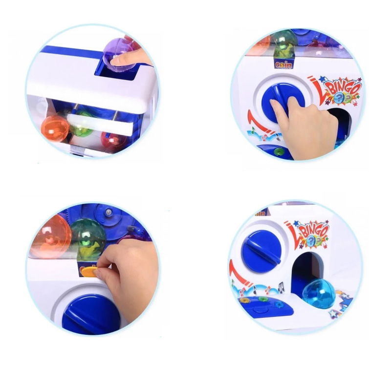 Mini máquina de torsión de huevos para niños transfronterizos pequeño juguete para niños domésticos agarrando música Moneda de caramelo regalo máquina de juego