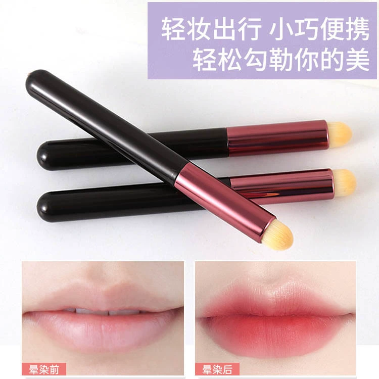 Lipstick, handheld brush, lip care