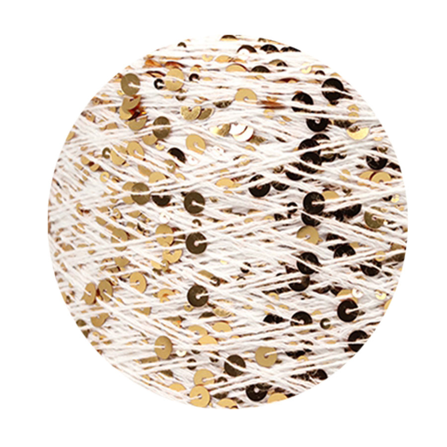 50g algodón lentejuelas hilo 3mm + 6mm peinado tamaño de lujo lentejuelas mano hilo tejer precio al por mayor