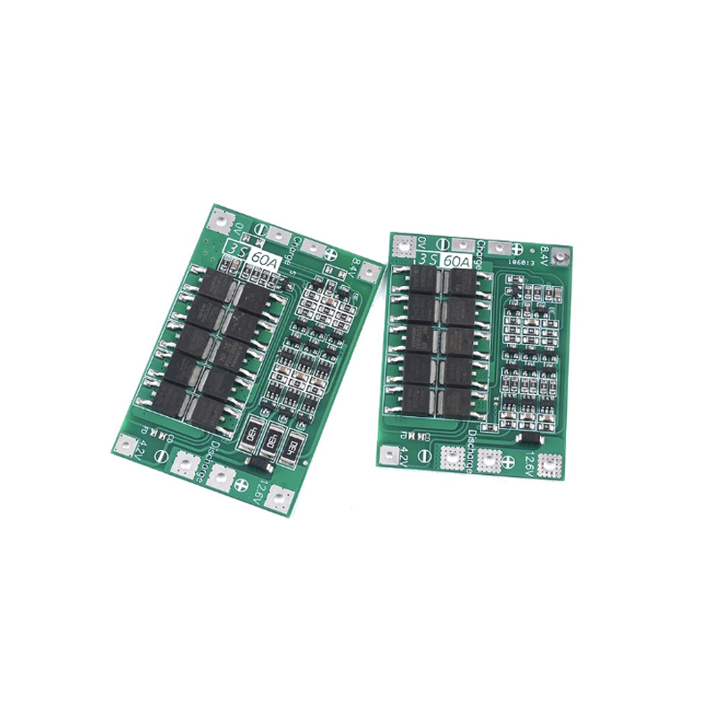3 cuerdas 11,1 V 12,6 18650 Placa de protección de la batería de litio con cinturón equilibrado para mejorar 60A corriente