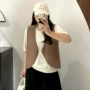 v领大码宽松无袖上衣