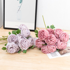 Simulated Peony Lily Artificial Flower for Living Room, Nordic Decor, Instagram Style Chiffon Flowers, Bulk Simulation Peony Flower