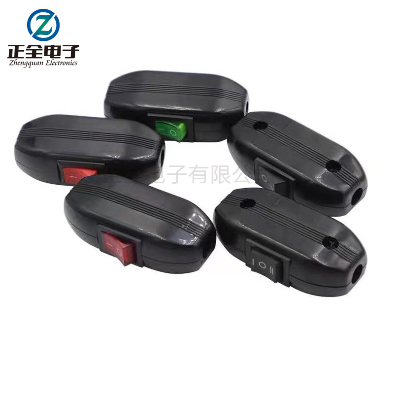 厂家直供 301线上开关 船型开关二档/三档 线上开关 LED床头开关