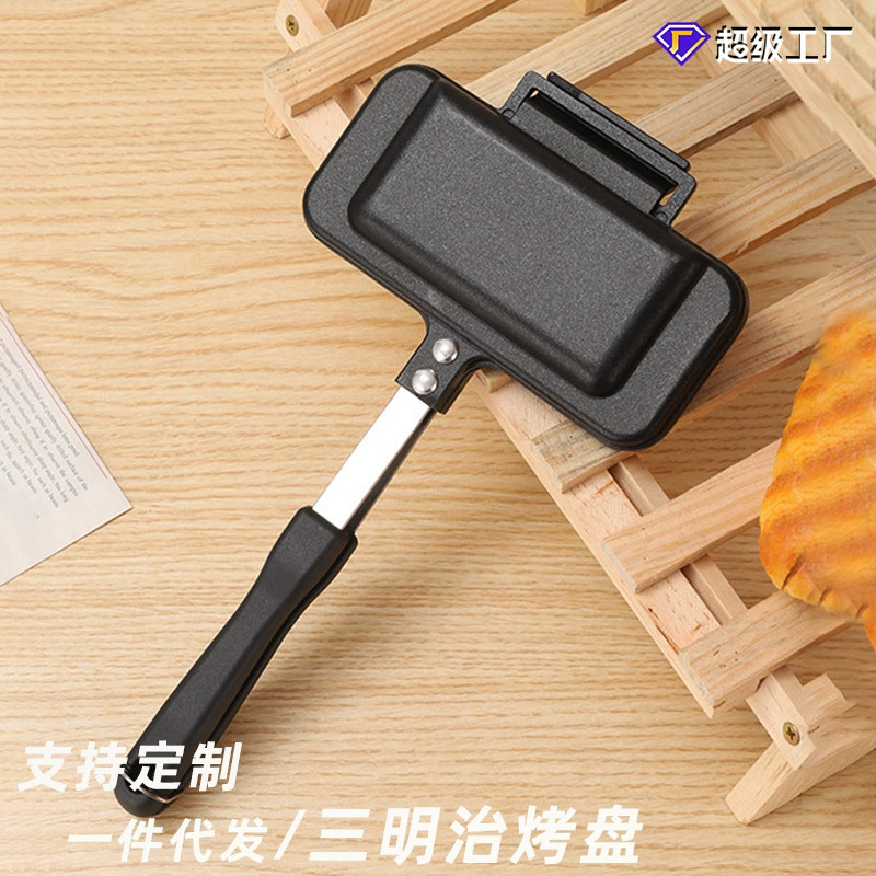 Сэндвич машина для домашнего завтрака Общежитие небольшая вафля кастрюля зажим многофункциональная кухня тост тост сковородка