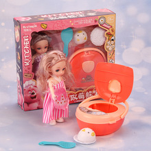 儿童过家家仿真6寸公主娃娃公仔玩偶厨具梳妆甜品女孩玩具送礼品
