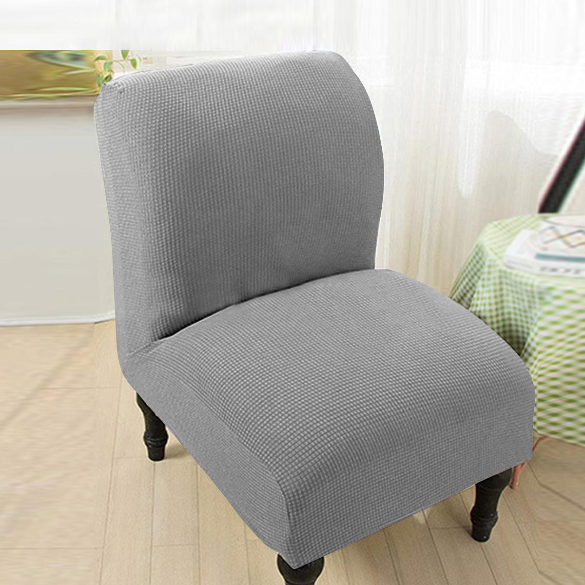 Transfronterizos sólidos elásticos de terciopelo tablilla gruesa general hotel una sola persona sin reposabrazos sofá tablilla gruesa