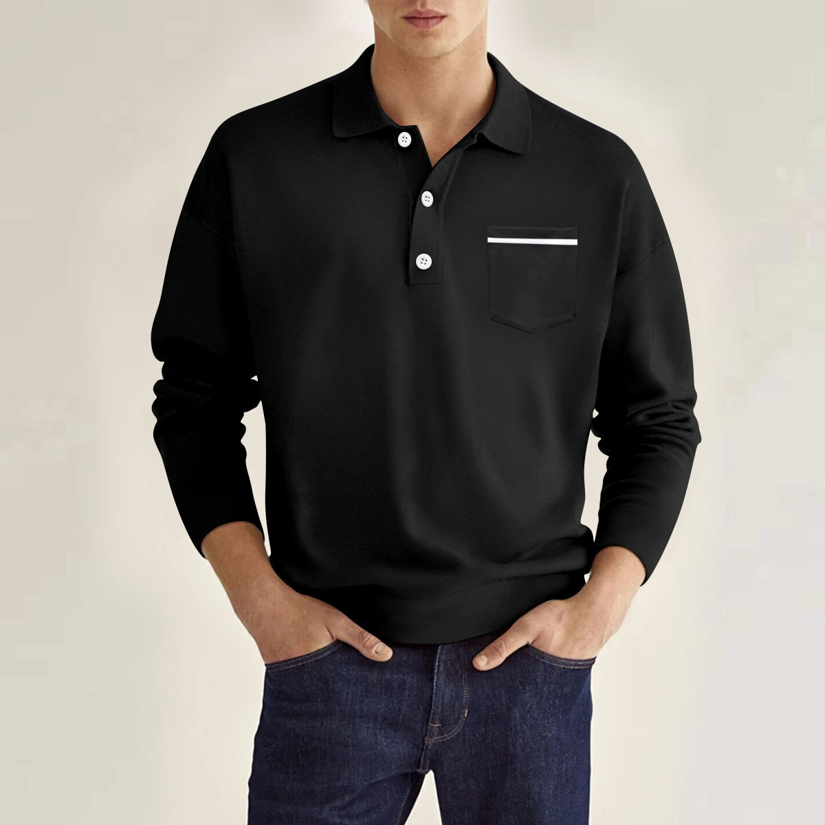 Men's Solid Color Polo Shirt Men's Clothing display picture 4