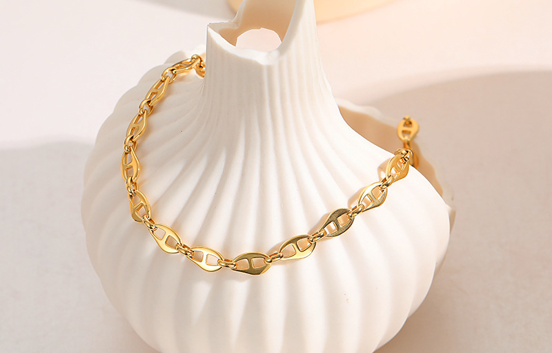 fashion hiphop stainless steel simple bracelet clavicle chainpicture2
