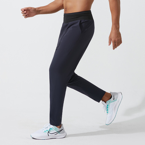 Marathon cross-country running racing quick-drying trousers for men, multifunctional pockets on the back waist for cell phones, track and field sports pants