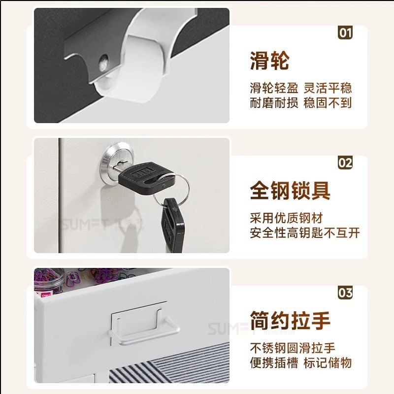办公室文件柜铁皮柜海尔默矮柜带锁储物柜家用桌下抽屉柜收纳柜子|undefined