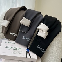 蛋白羊羔绒鲨鱼裤外穿打底裤加厚加绒秋冬季高腰收腹提臀芭比裤子