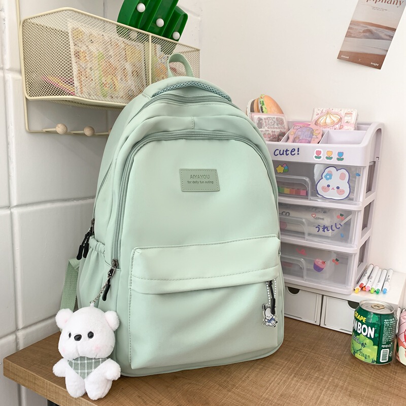 Forest Style Large-capacity High School College Student Schoolbag Female Simple Versatile ins Campus Style Backpack Female Computer Backpack