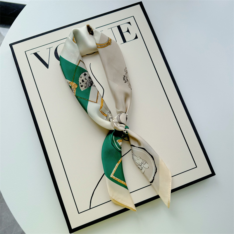 Bufandas de seda para mujeres primavera y otoño bufandas de moda para mujeres bufandas de cuello para maestros y empleados regalos de impresión de lujo ligero