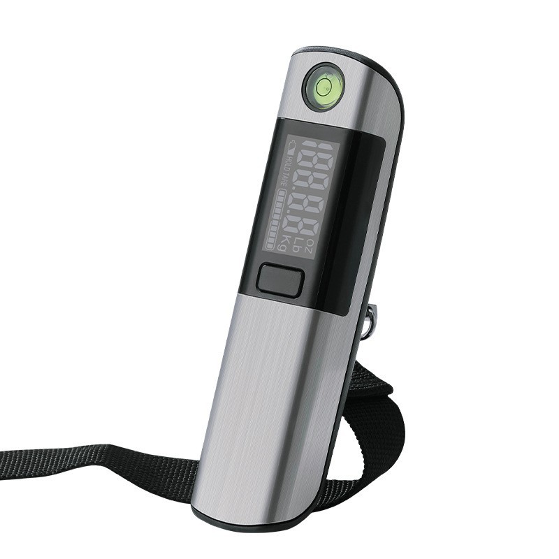 50kg Stainless Steel Portable Electronic Scale Tape Measure Handheld Household Luggage Weight Aircraft Scale Suitcase Parcel Delivery Fishing