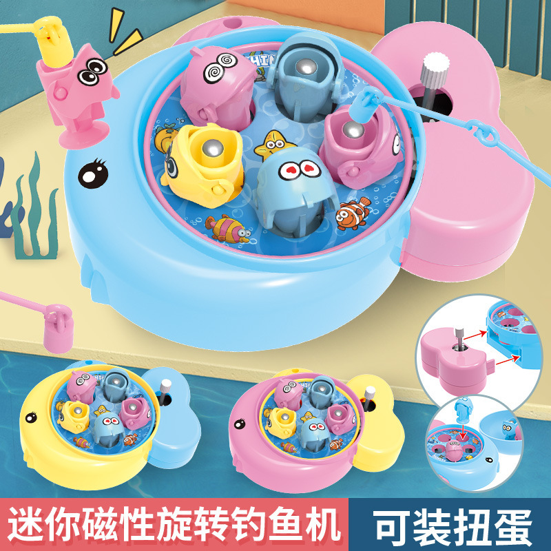 Cross-Border New Wind-Up Fishing Outfit Gashapon Toy Mini Small Fishing Game Console Children Parent-Child Interaction Cross-Border New Wind-Up Fishing Outfit Gashapon Toy Mini Small Fishing Game Console Children Parent-Child Interaction
