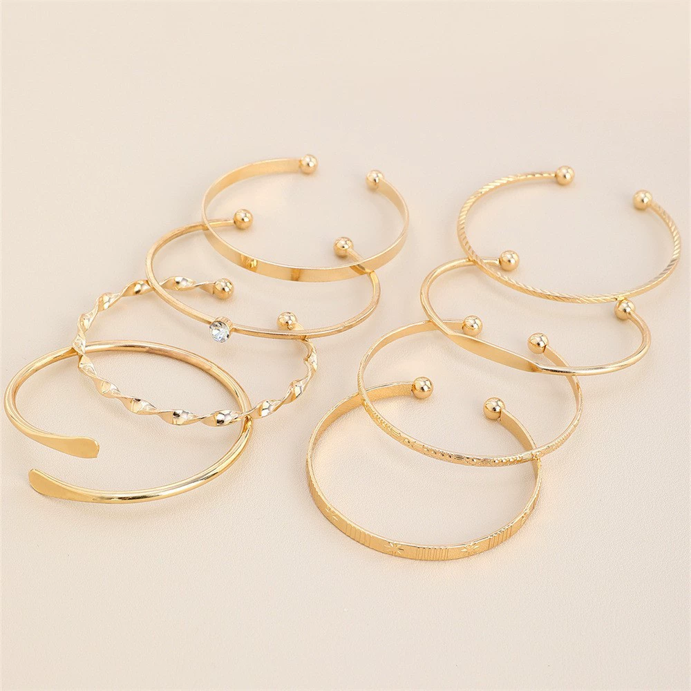 (Граница торговли), металлический набор, творческая геометрическая bracelet, 8 штук, европейский стиль