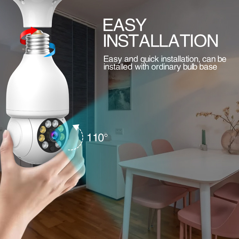 Cámara de Bombilla 5G Transfronteriza icsee, Gran Venta de Fábrica, Alta Definición, Visión Nocturna, Inalámbrica, Portalámparas E27, Vigilancia PTZ