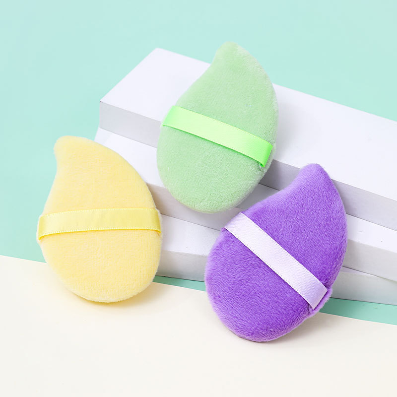 Mango transfronterizo núcleo de cristal corto flocado polvo no comer polvo de polvo de polvo de esponja de maquillaje a medida fábrica de cojín de aire