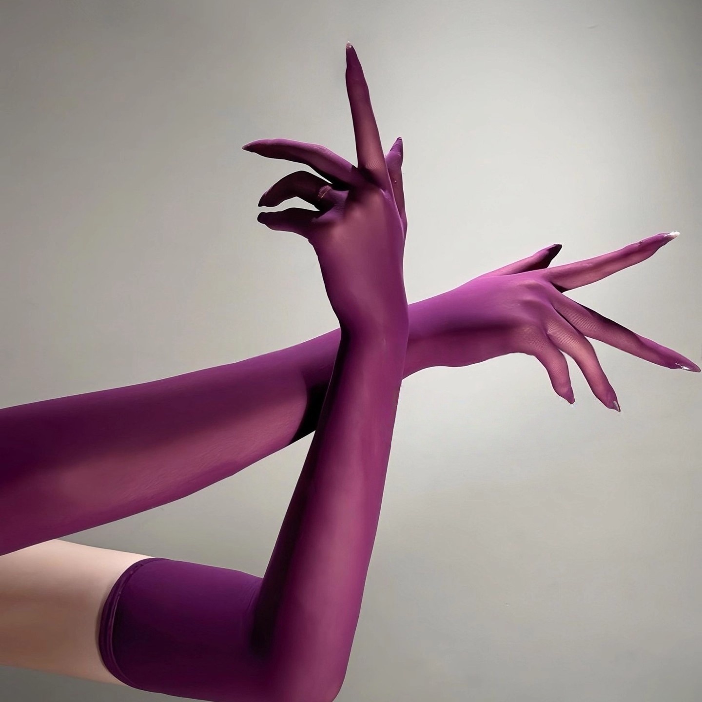 Sexy Matte Breathable Charming Fingered Stockings Gloves for Women Ultra-Thin Hand Silk Black Stockings T54