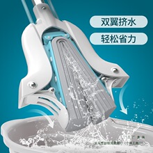 美丽雅2025新款海绵拖把家用一拖胶棉头对折式吸水净地拖免洗大号
