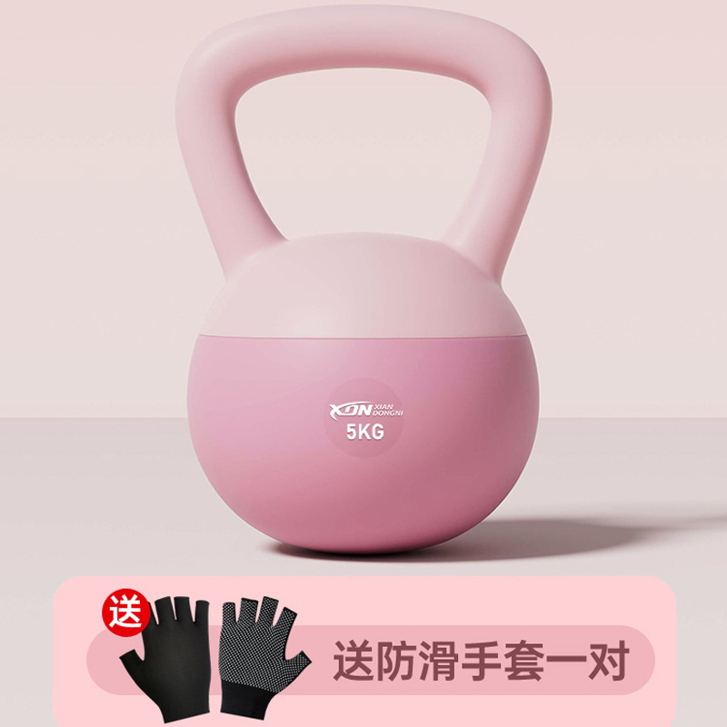 ケトルベル男性フィットネス家庭用器材ソフト10kgフィットネスボール提壺ダンベル|undefined