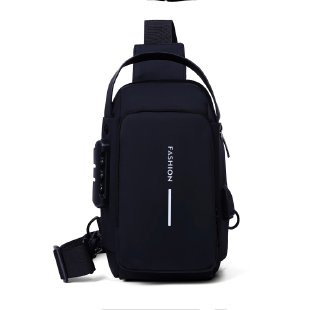 Bolso de pecho de hombre bloqueo de contraseña bolso de ciclismo anti-robo ocio al aire libre correr viaje bolso de cintura de hombro mochila deportiva
