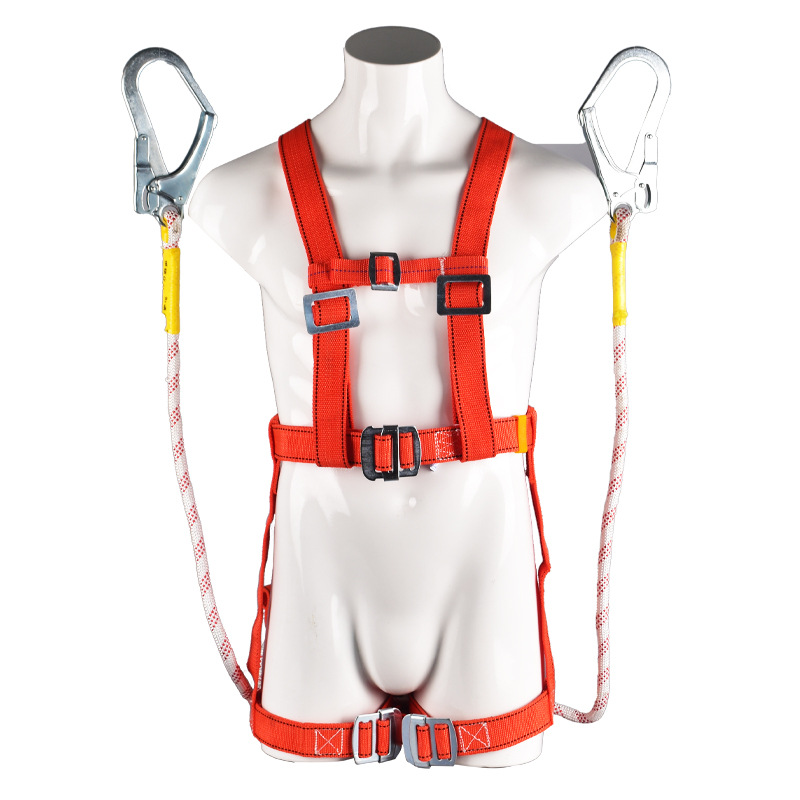 Cinturón de seguridad estándar nacional al por mayor de fábrica trabajo aéreo anti-caída cinturón de seguridad de cuerpo completo cinturón de seguridad de polainas pequeñas