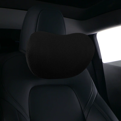 Waist support, Car Headrest and Neck Protection - grid-black-floating-block-headrest