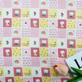 双层纱布全棉卡通手工印花面料小兔小鹿小羊图案纯棉40支娃衣书衣