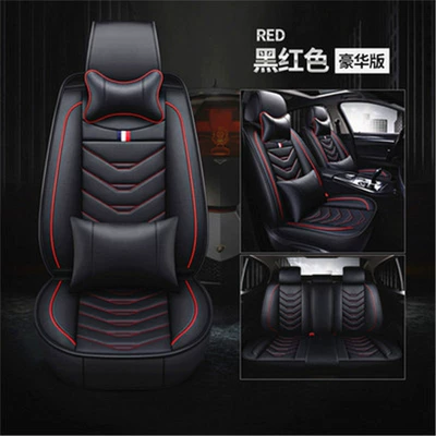 Auchan X5 chair cover, Seat cushion, seat cover - black-and-red-5-seat-car-including-2-neck-pillow-2-back-pillow-suitable-for-all-kinds-of-models