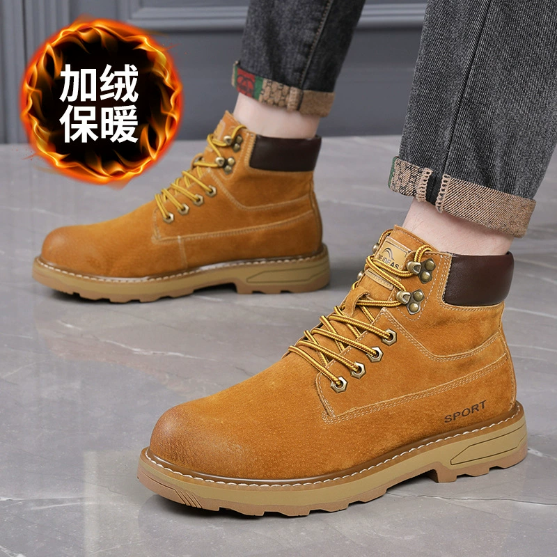 Martens, men's demi-season boots, fleece footwear