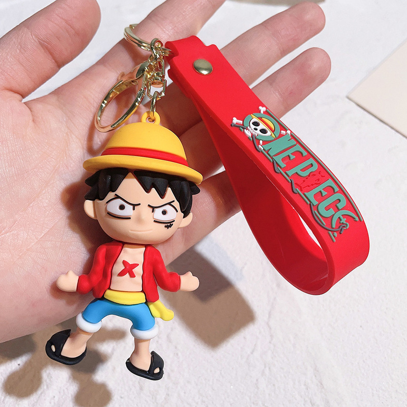 漫画かわいいアニメワンピースルフィ人形カーバッグペンダントキーホルダー卸売キーホルダー小さなギフト|undefined