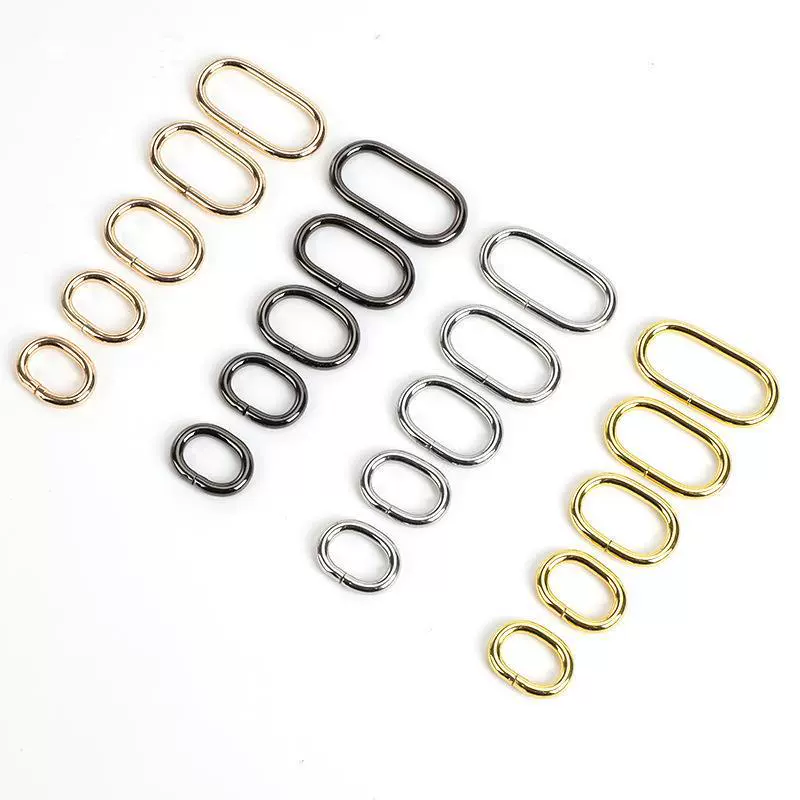 Box, bag hardware metal buckle accessories, strap hardware buckle, iron wire iron ring U-shaped egg buckle oval buckle