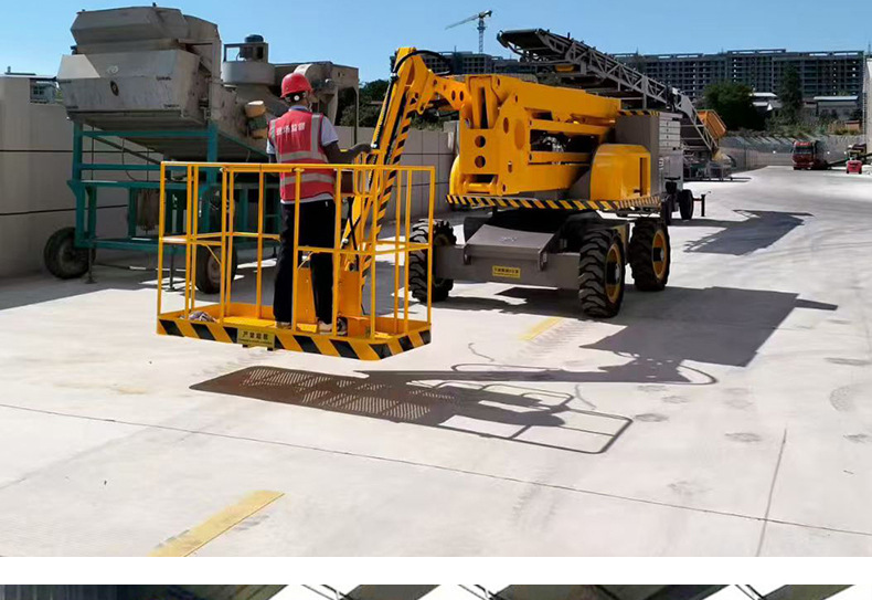 Fully Self-Propelled Articulated Arm Lift for Outdoor Decoration, Ladder Climbing, Street Light Maintenance, and High-Altitude Work