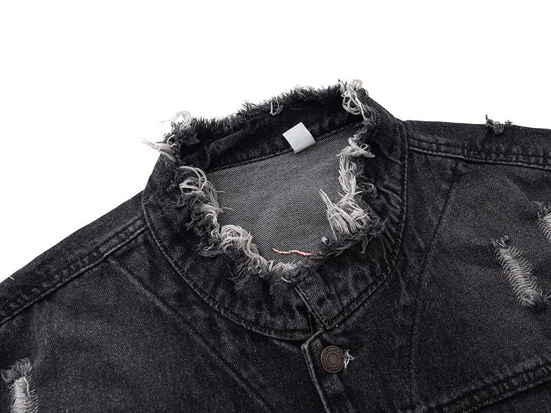 Men's Clothing Niche Fashion Brand Heavy Embroidery Flame Unicorn Arm Hole Jacket Hip Hop_voghion.com