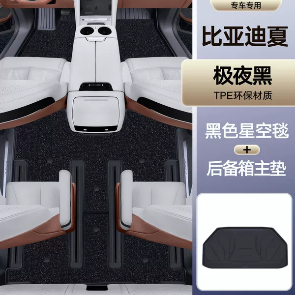 Doormat, black starry sky, made of TPE