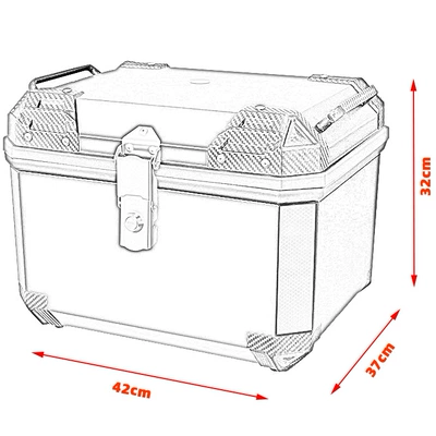 Motorcycle trunk — trunk 45L waterproof PP trunk