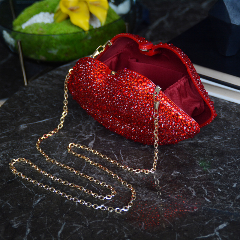 540g Weight Lock clasp Closure Type Single Shoulder Strap Strap Type Evening Bag Bags Type Holiday, Party Occasion Cotton, Rubber Drill Material Solid Color Pattern All Seasons Season Women's Gender Vintage Style, Sexy Style Lips Shape Medium Size Women's Medium Cotton Rubber Drill Solid Color Vintage Style Sexy Lock Clasp Evening Bag 11