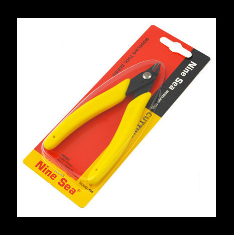 九洋Nine Sea 模型剪钳2.5mm65锰钢TPR 五金工具手工工具水口钳斜