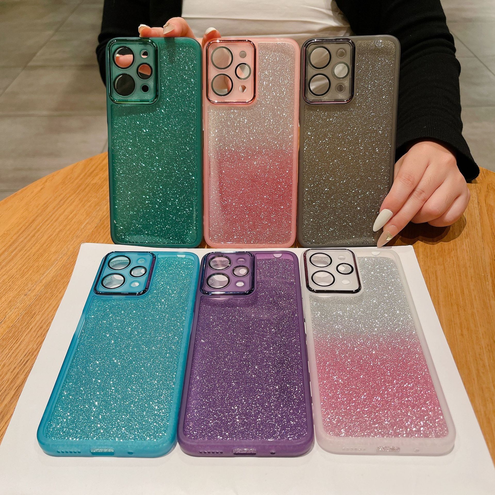 Suitable for Redmi 15 Redmi 15C A5 Note14 M7 Glitter Phone Case Xiaomi 15t Magic Eye Lens Protector Case