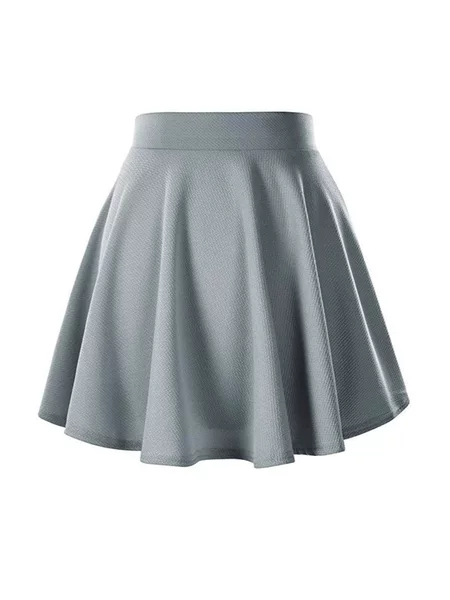 Amazon WISH Hot Sale European and American Women's Basic All-Match Stretch Flared Skirt Casual Mini Skateboard Skirt