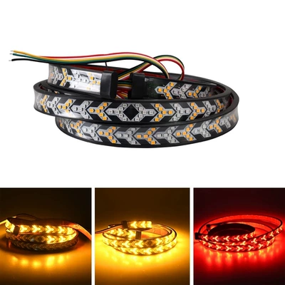 12V-24V Avtomobil Arxa Qutu İşığı Axın Zolağı Dəyişdirilmiş Balıq Sümüyü Dönüş Siqnalı