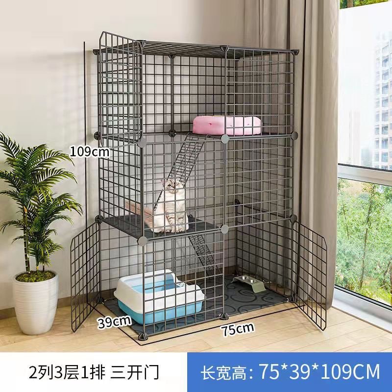 Jaula de gato de gran tamaño Villa oferta especial Casa de gato de tres capas hogar interior mascota gato casa nido espacio de gran tamaño plegable