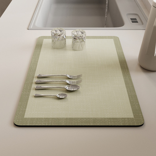 Japanese kitchen countertop drain mat bar absorbent coaster wipeable no-wash insulation mat anti-scalding dining table dish mat